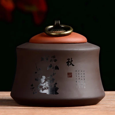 Jia-gui luo, китайская керамическая чайная коробка Zisha, влагостойкая, водонепроницаемая, хороший выбор для сбора сухофруктов, конфет - Цвет: 3