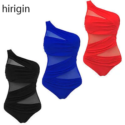 Женский цельный сетчатый купальник-бикини размера плюс купальник-монокини с