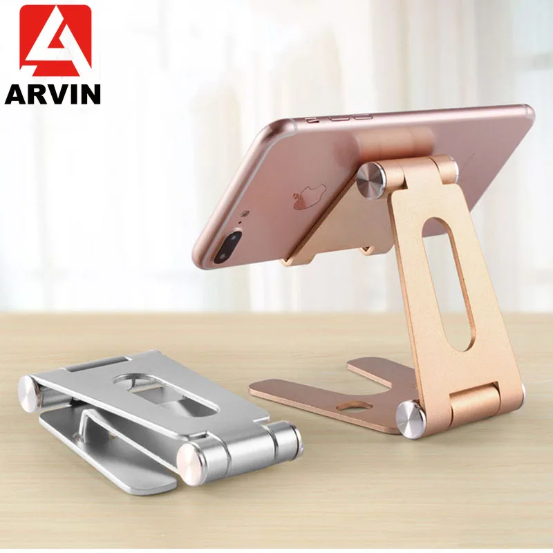 Держатель для мобильного телефона arwin из алюминиевого сплава для iPhone X XR iPad 3,5-8,0 дюймов двойное регулирование оси настольное крепление неподвижная подставка