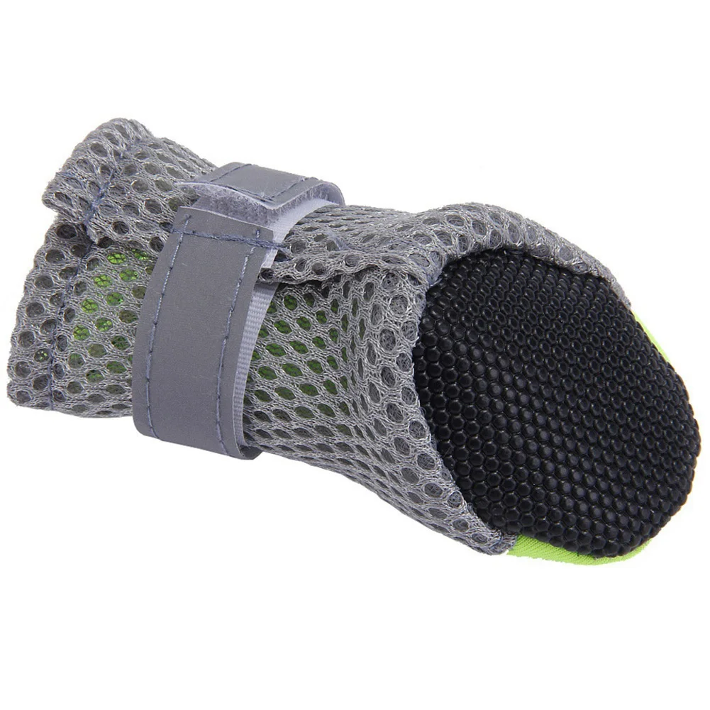 Dog Shoes 4Pcs Pet Non-slip Soft Sole Breathable Mesh Adjustable Straps Boots | Дом и сад