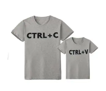 Gray Г., одинаковые комплекты для семьи летняя рубашка для папы и сына, CTRL+ C CTRL+ V Одинаковая одежда для всей семьи комплект одежды для папы и девочки - Цвет: Gray