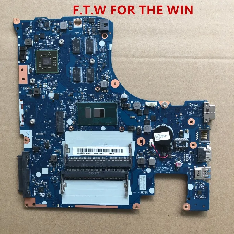 Billig 5B20K38225 MB FÜR NM-A481 MB Para Lenovo 300-15ISK Laptop Motherboard CPU SR2EV 3855U 100% Probado