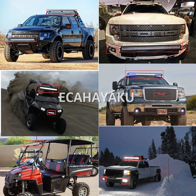 ECAHAYAKU 27 Вт 54 108 ВТ 135 3 ряда светодиодный рабочий свет бар 4x4 внедорожный для
