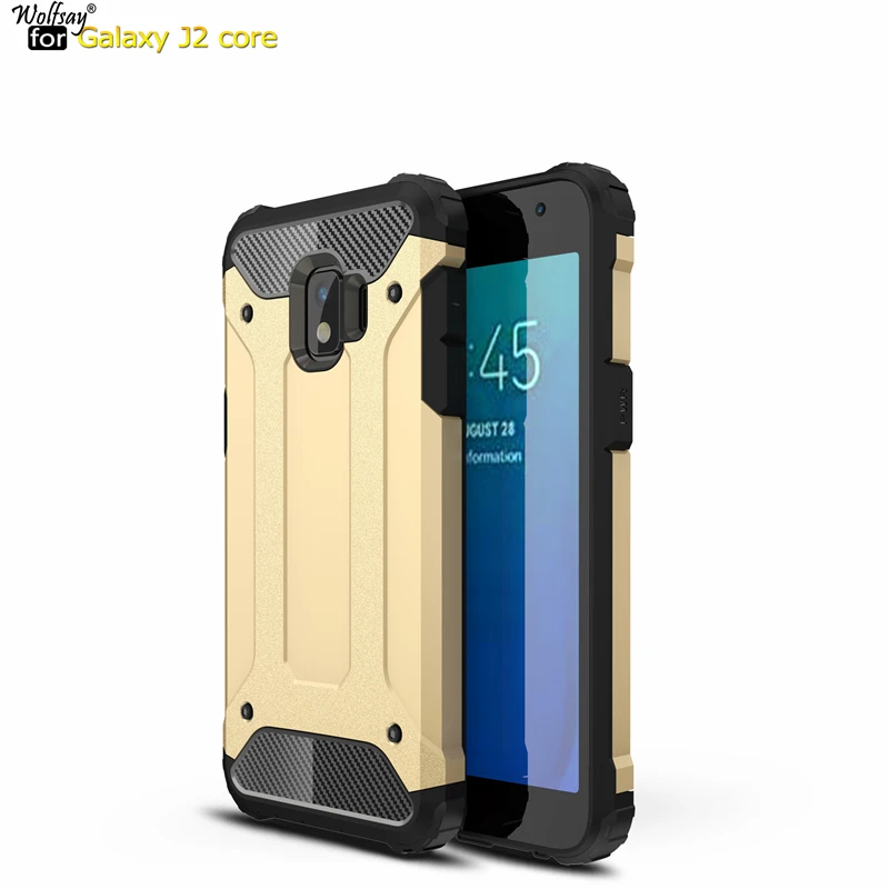 Wolfsay для крышки samsung Galaxy J2 Core чехол гибридная прочная Броня ТПУ &amp PC телефона Fundas
