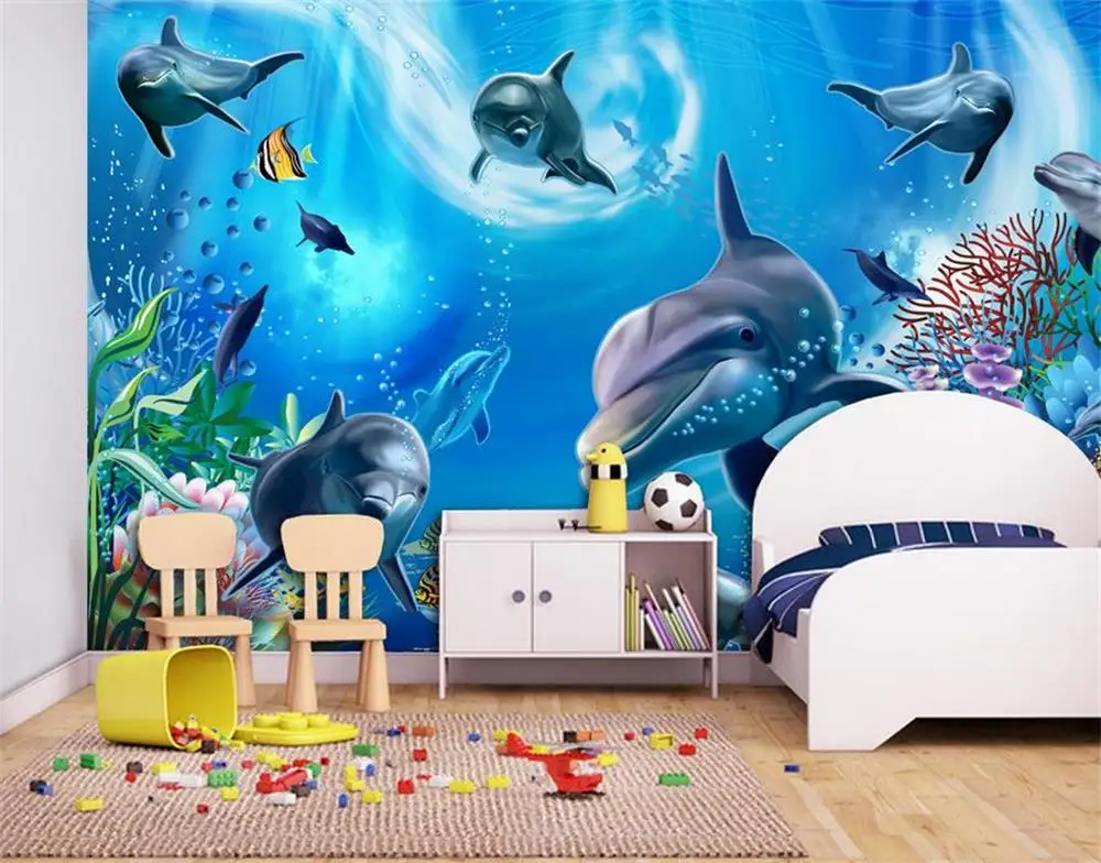 3D обои/пользовательская фотобумага/3 d подводный мир