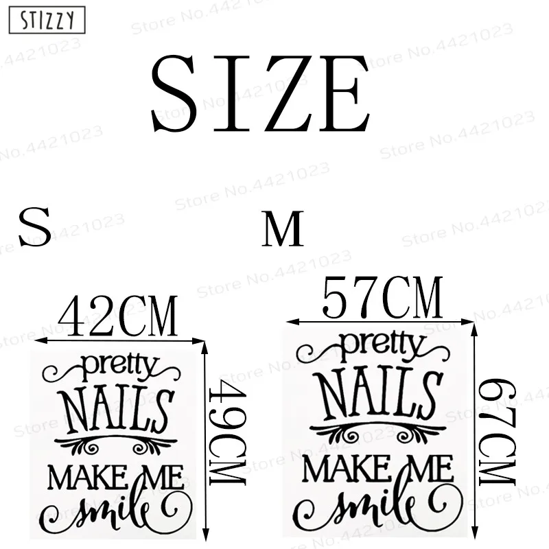 Настенная Наклейка stizzy Girls Nail beauty Salon виниловые наклейки на стену цитаты красивые ногти Make Me Smile Window Art Фреска плакат DIY B911