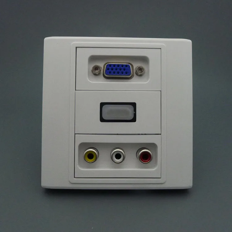 

VGA HDMI 3RCA wall plate with female to female connector