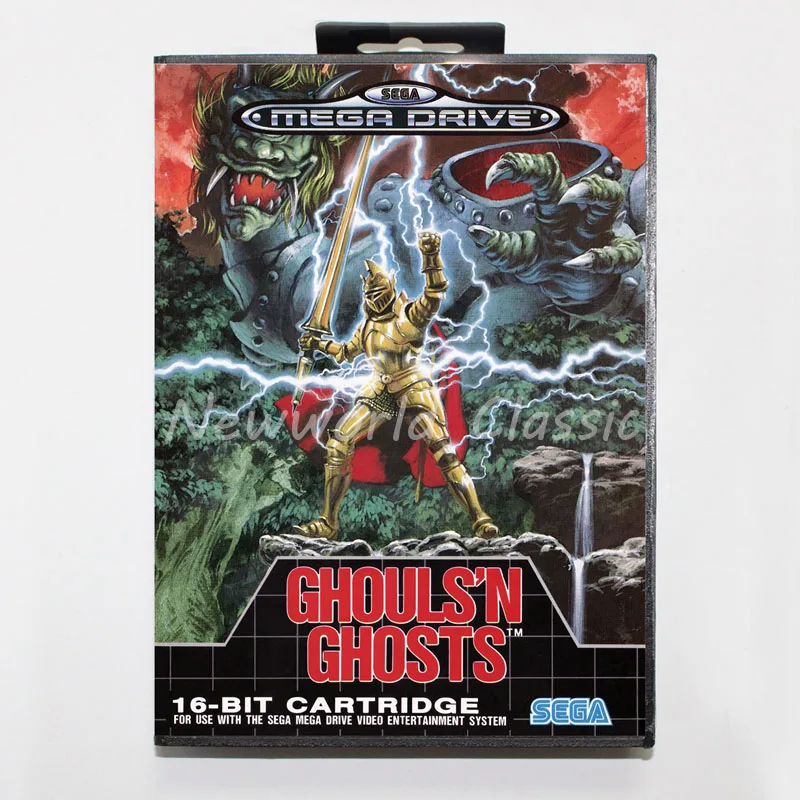 Ghoulsn призраки для 16-битной игры Genesis MD с коробкой Sega Mega Drive | Электроника