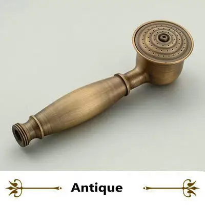 Antique B style Amibronze, античная латунь и фарфор, для ванной комнаты, круглая ручная насадка для душа, смеситель для душа, распылитель, душевая головка s - Цвет: Antique B style