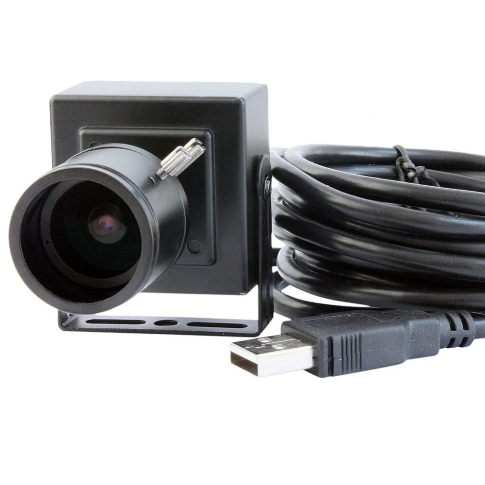 

HD Mini Case Monochrome Black White 2.8-12mm varifocal M12 webcam Aptina AR0130 OTG UVC usb camera for android linux windows mac