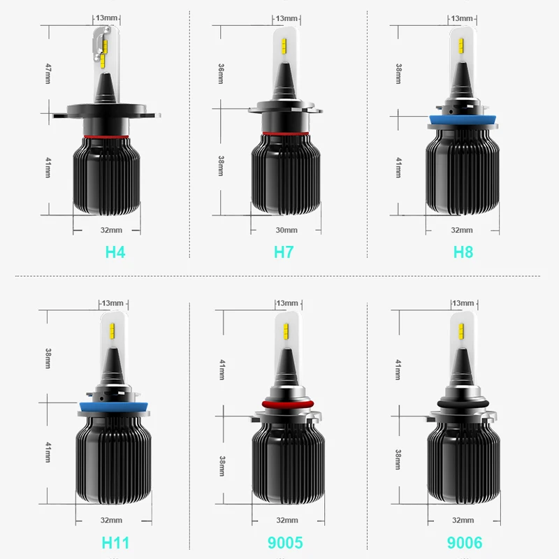 ROADOT 2 шт. H4 H7 H8 H11 9005 9006 автомобильные передние фары LED Наборы 8000LM Автомобильные 6000 К