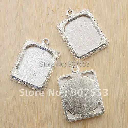 

16pcs silver tone picture frame settings G463