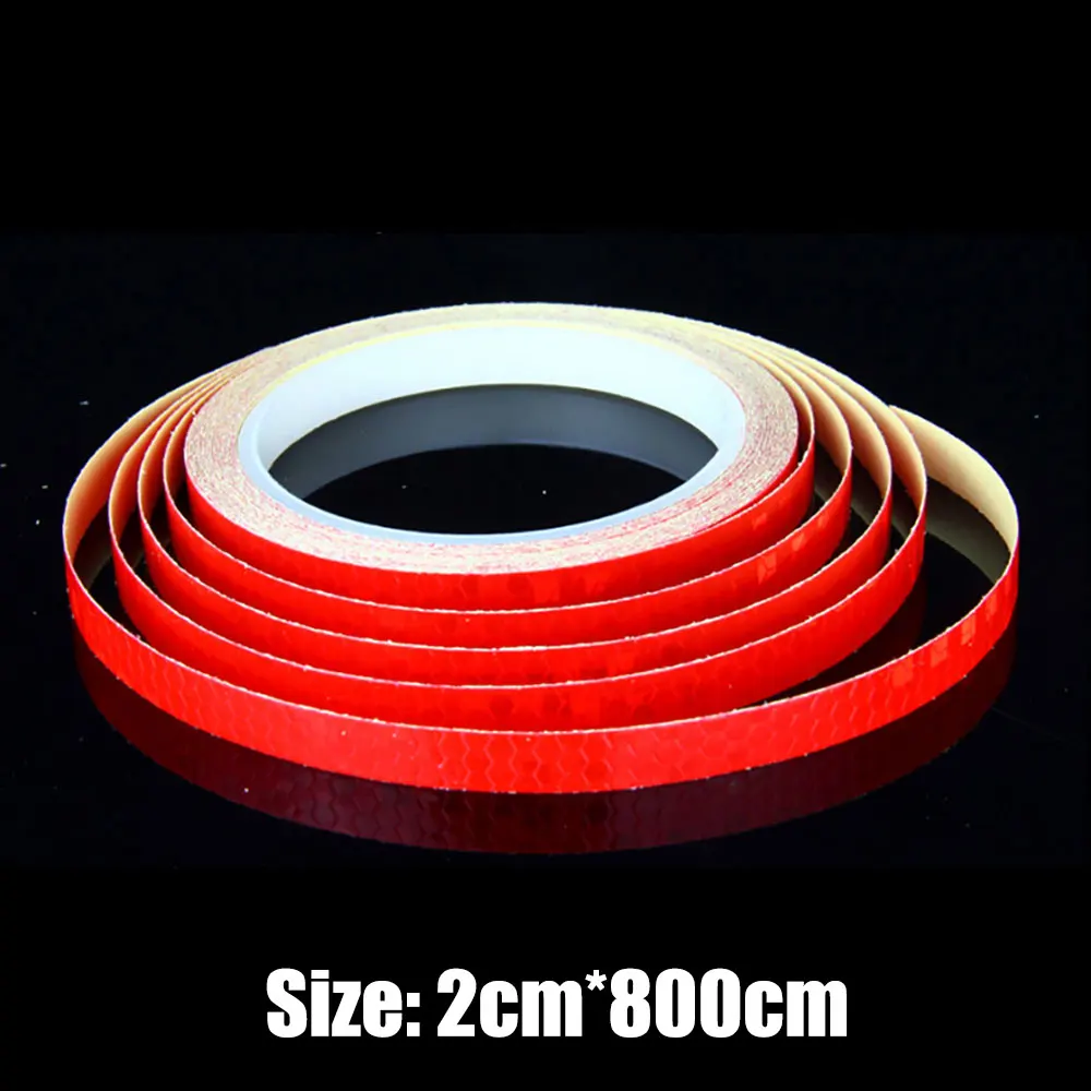 red 2cmx800cm Zacro наклейка на велосипед s 315 ''ПВХ Наклейка на велосипед s отражатель декоративная наклейка на колеса водонепроницаемые велосипедные аксессуары обод велосипеда - Цвет: red 2cmx800cm
