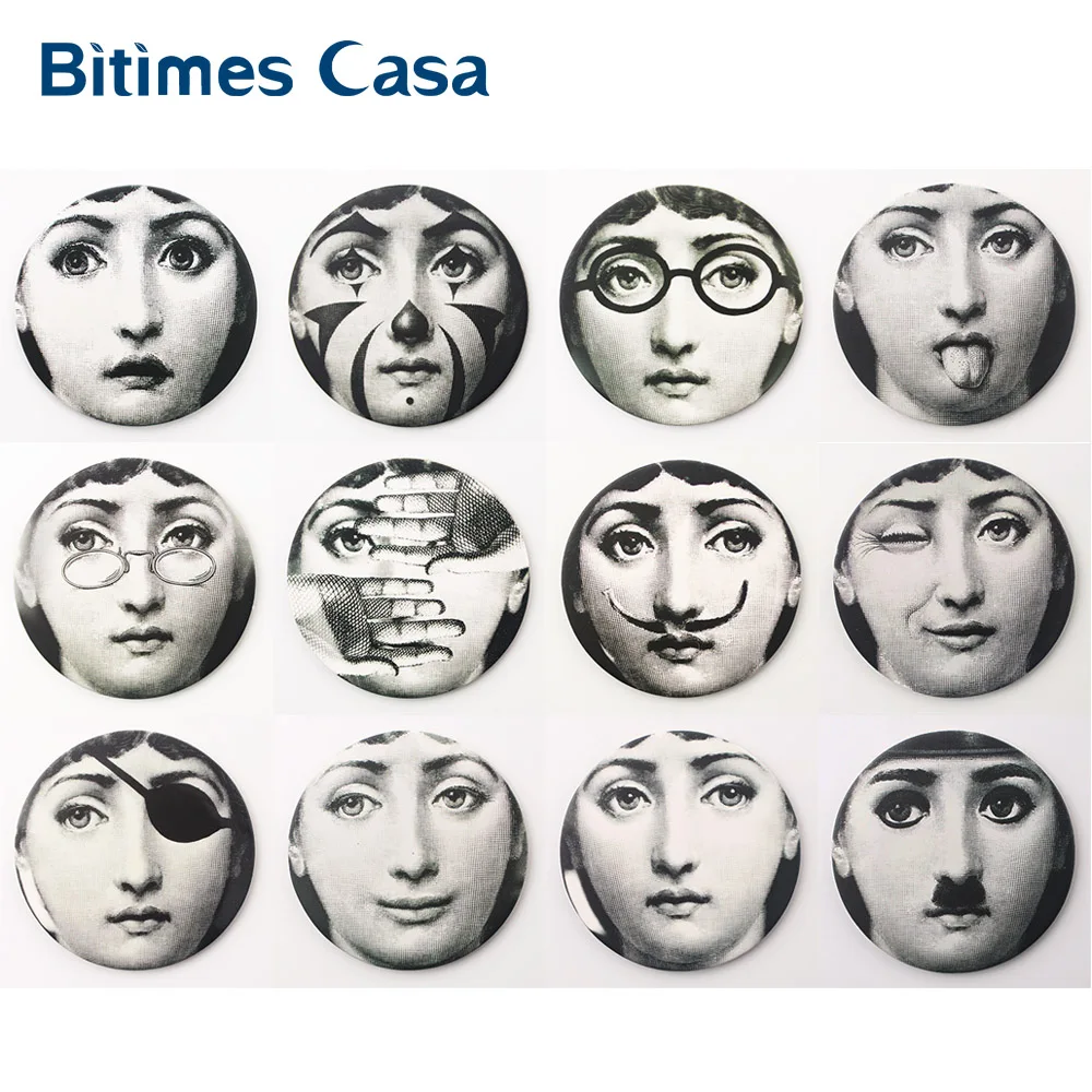 Bitimes 12 шт. итальянские магниты на холодильник Fornasetti наклейки художественный портретный дизайн подарок на день рождения украшение дома
