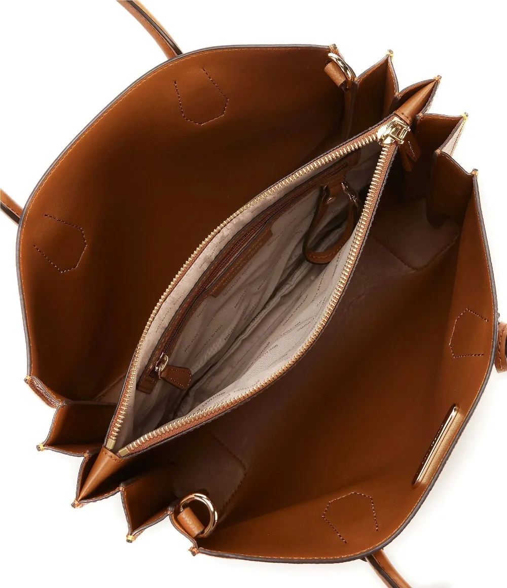 Майкл Корс большая кожаная сумка Мерсер аккордеон (желудь/золото) роскошные