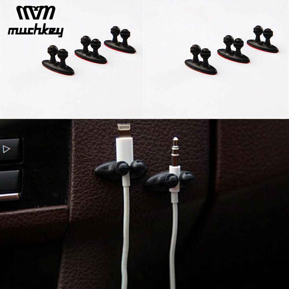 2 шт. автомобильный провод держатель кабеля многофункциональный зажим для