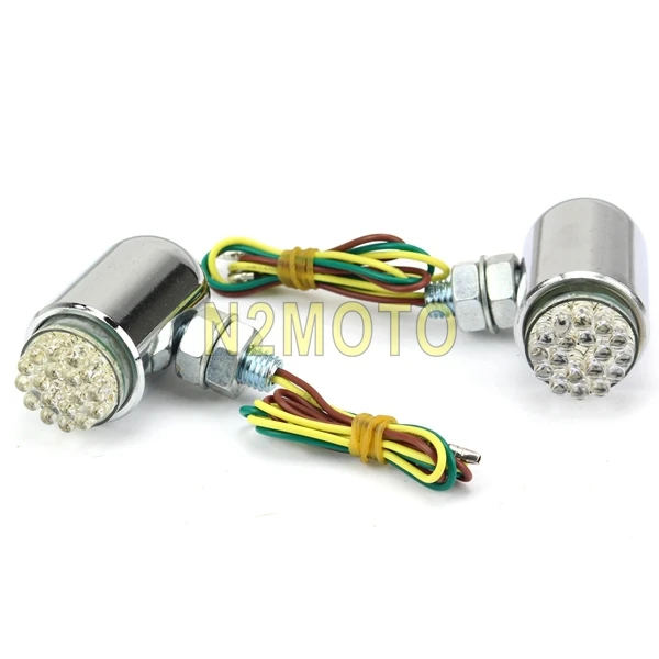 Универсальный хромированный светодиодный светильник с поворотным сигналом 4 шт.