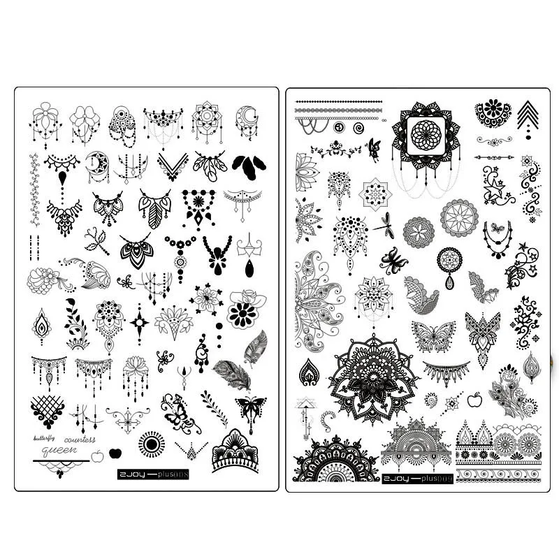 Bluezoo Nail Art Stamping Plate Plates Nails Accessories Decoration Steel plate Manicure Tools | Красота и здоровье