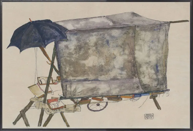 Светло-зеленый Egon Schiele абстрактная ретро картина маслом желтый город холст художественный Принт плакат картина украшение стены дома фрески/Художественная печать - Цвет: Светло-зеленый