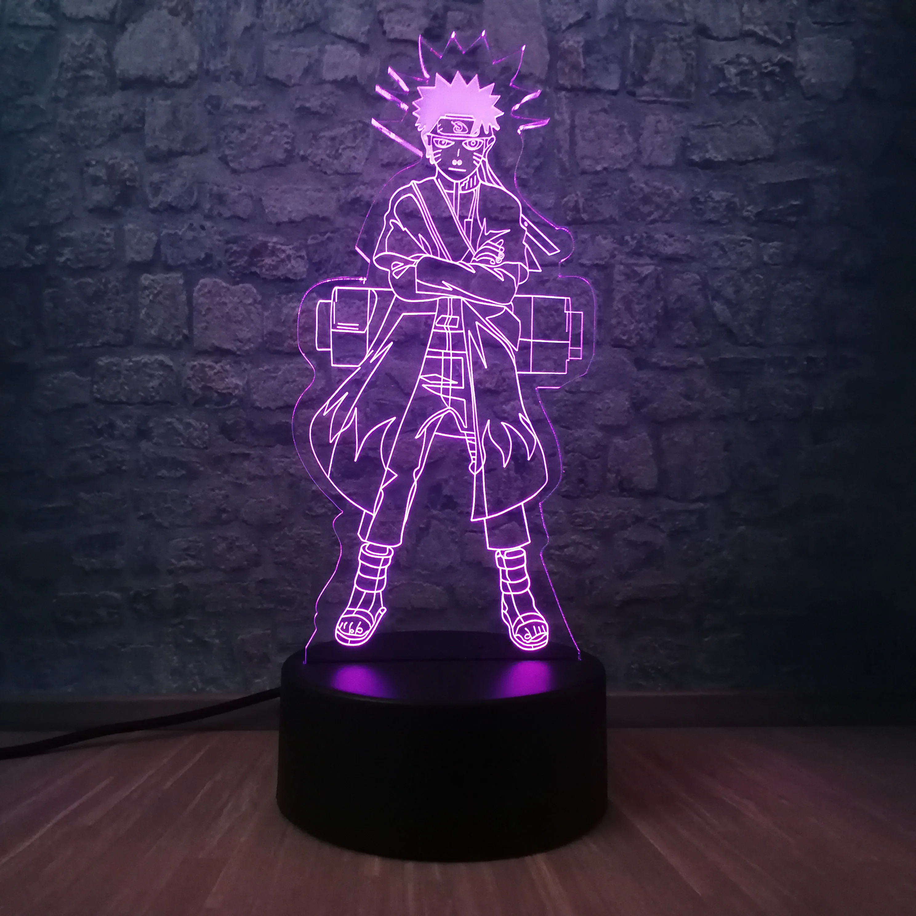 Новинка фигурка Uzumaki Наруто 3D светодиодный светильник домашний ночник