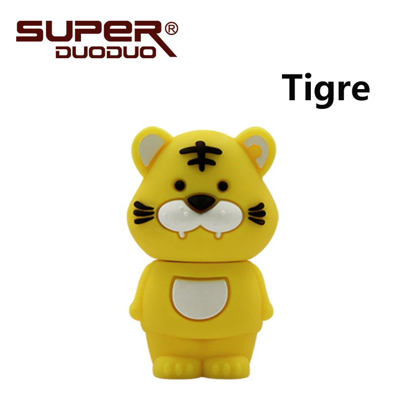 tigre Китайский Зодиак флэш-накопитель usb животное зеленая змея/курица/кролик/лошадь/обезьяна карта памяти Флешка 8GB 16GB 32GB - Цвет: tigre