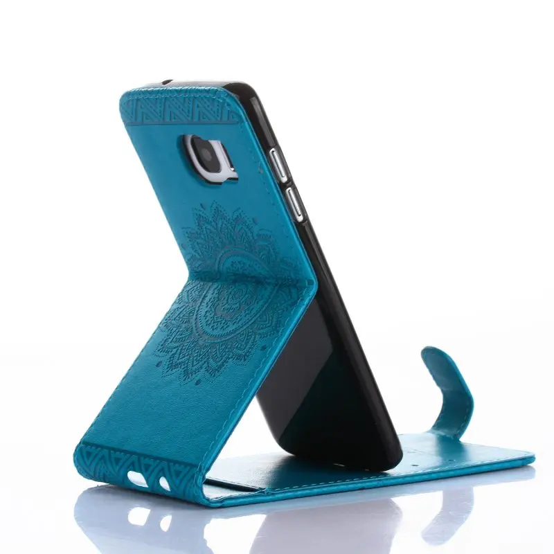 Флип Телефонные чехлы крышка для Samsung Galaxy S6 S7 S6Edge край Вертикальный кожаный
