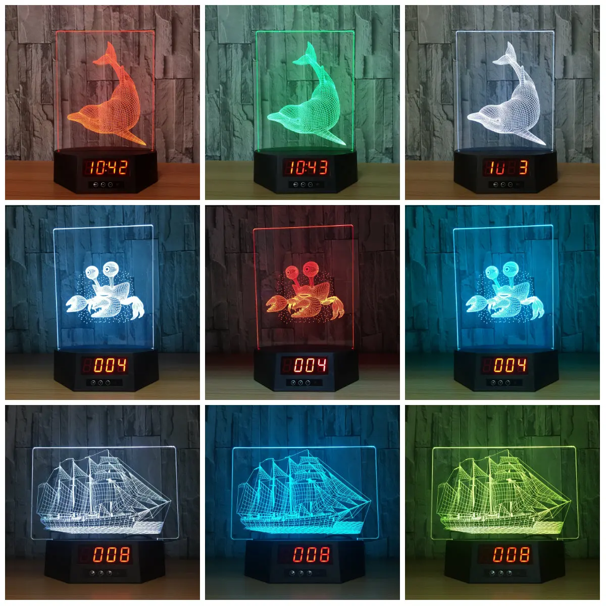 Светодиодный ночник Дельфин лампа 3d видение декорационный стол Lampara LED Usb