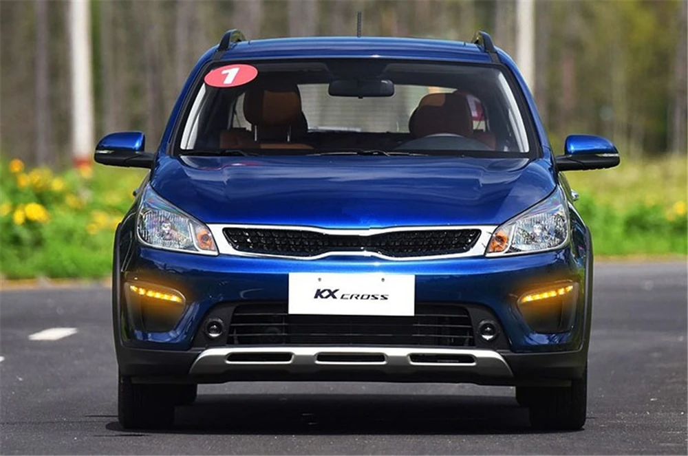 Автомобильный мигающий светодиодный фонарь для России, 1 пара, KIA RIO X-Line, автомобильные ходовые огни DRL