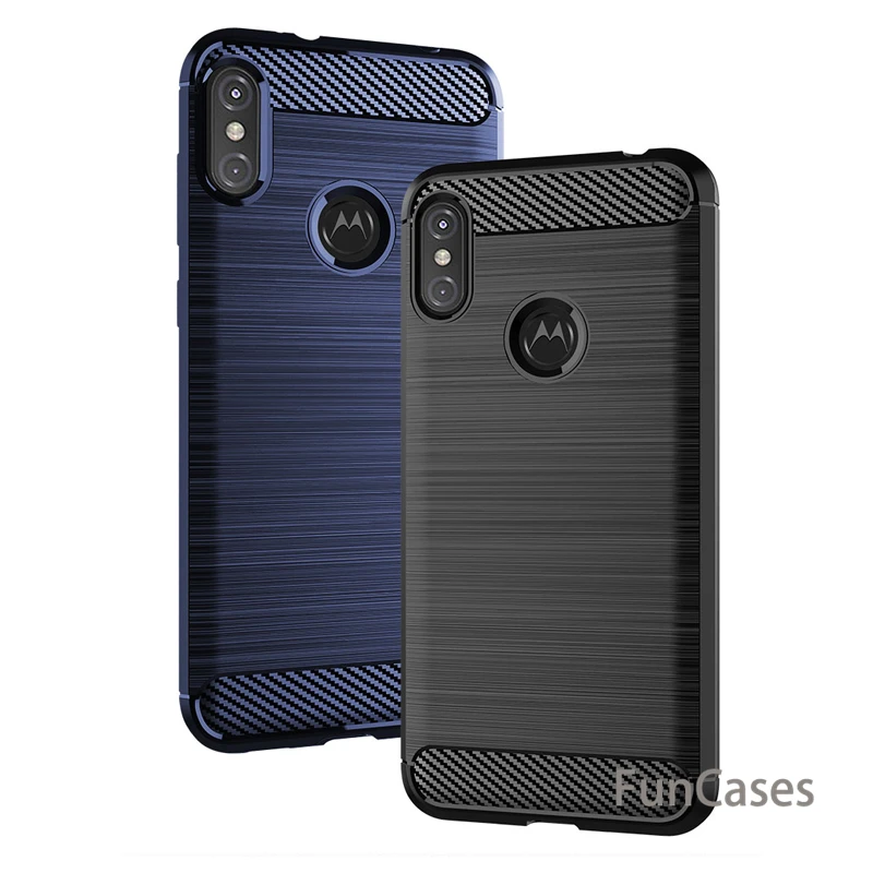 Роскошный чехол для motorola One из углеродного волокна ТПУ силиконовый мягкий
