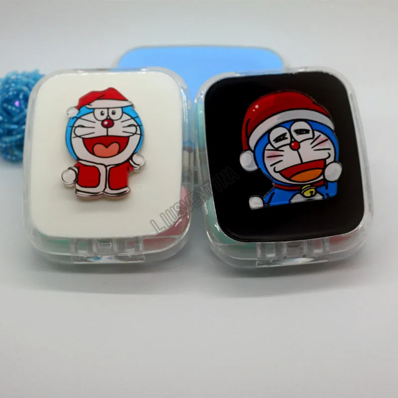 LIUSVENTINA DIY акриловый милый Doraemon с Рождеством чехол для контактных линз очков Чехол