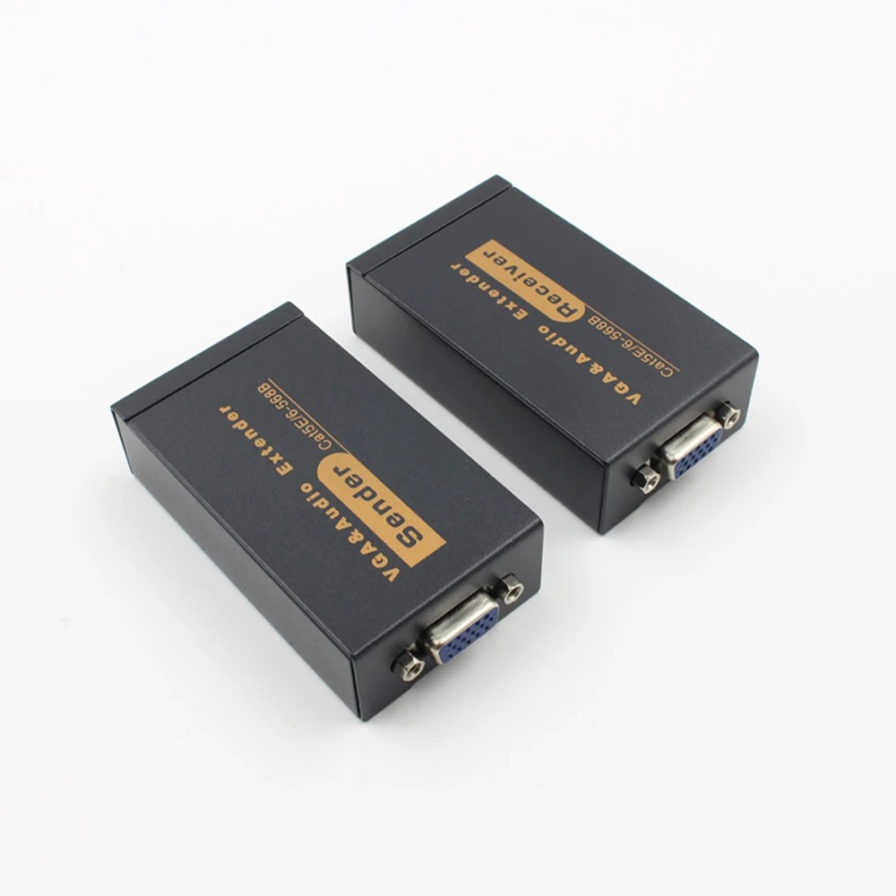 Новый 100 м 328ft VGA видео аудио удлинитель над одним RJ45 CAT5e/6 1080P расширение Adpater Lightning