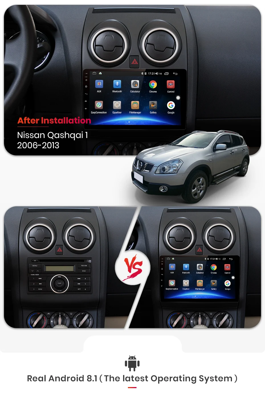 AWESAFE для Nissan Qashqai 2006-2013 J10 автомобильный Радио Мультимедиа Видео плеер gps DSP No 2din 2 din Android 9,0 4G+ 64G