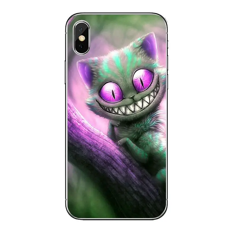 For Samsung Galaxy Note 8 9 S9 S10 A8 A9 Star Lite Plus A6S A9S Soft Shell Covers Cartoon Alice in Wonderland Space Cheshire Cat | Мобильные