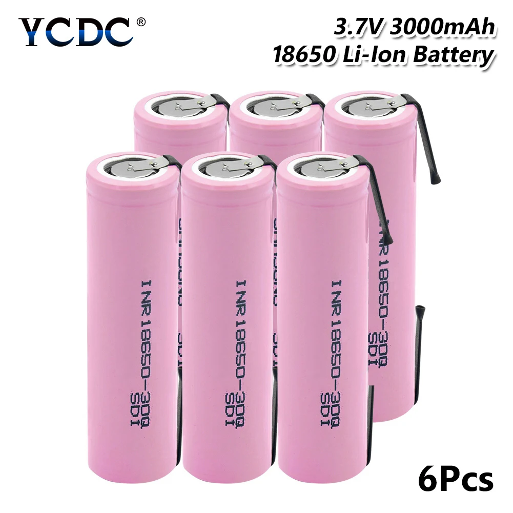 6/8/10 шт. INR 18650-30Q большого потока энергии 20a vape фонарик 3,7 v литиевая батарея inr18650 30q 3000mah перезаряжаемые для игрушек