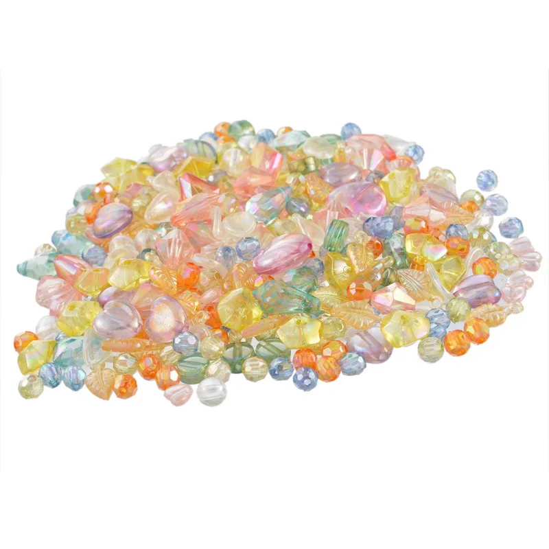 K86514 100pcs 100-500 шт разноцветные акриловые Круглые бусины-разделители для изготовления ювелирных изделий на цепочке аксессуары для рукоделия случайный микс - Цвет: K86514 100pcs