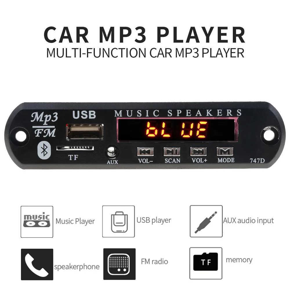 Беспроводной микрофон Bluetooth 4 1 аудио декодер плата модуль MP3 плеер светодиодный AUX