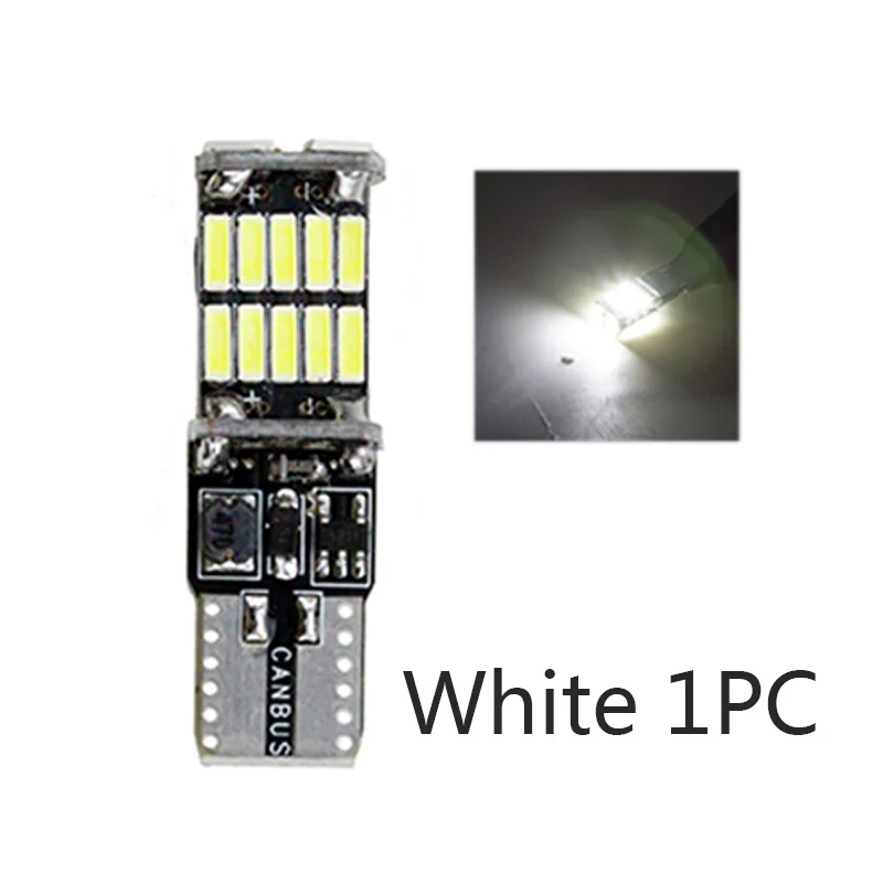 RXZ t10 w5w canbus салона светильник 194 501 led 26 4014 инструмент smd светильник s лампа купольный светильник без ошибок 12V 6000K - Испускаемый цвет: White