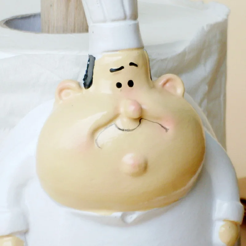 Стеллаж для хранения кухни из смолы с рисунком шеф повара бумажный держатель