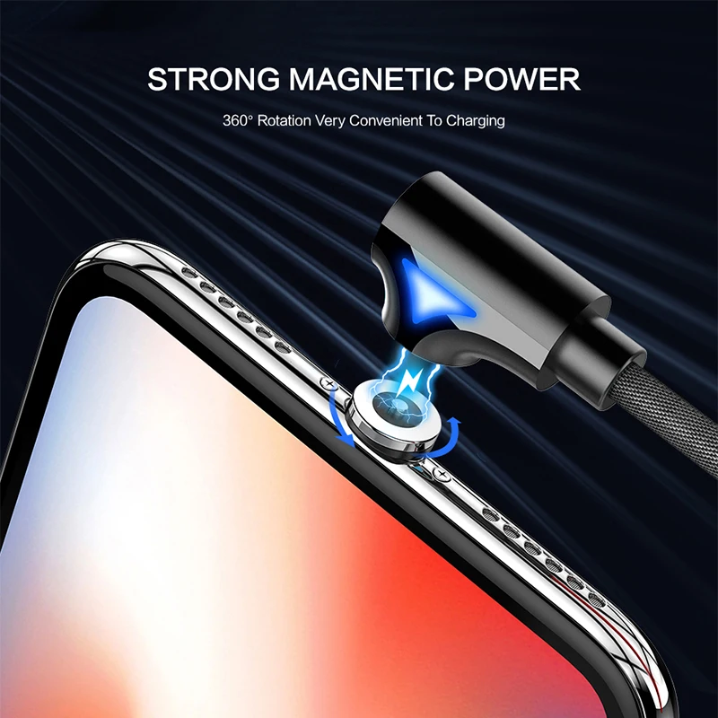 Зарядный кабель FLOVEME Micro USB для Xiaomi Redmi 4X 5A 8 A1 Note 5 СВЕТОДИОДНЫЙ Магнитный зарядный
