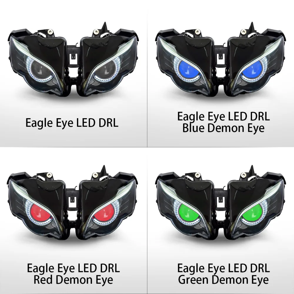 KT фара для Honda CBR1000RR 2008-2011 LED крючке красный демон глаз Мотоцикл HID сборки проектора