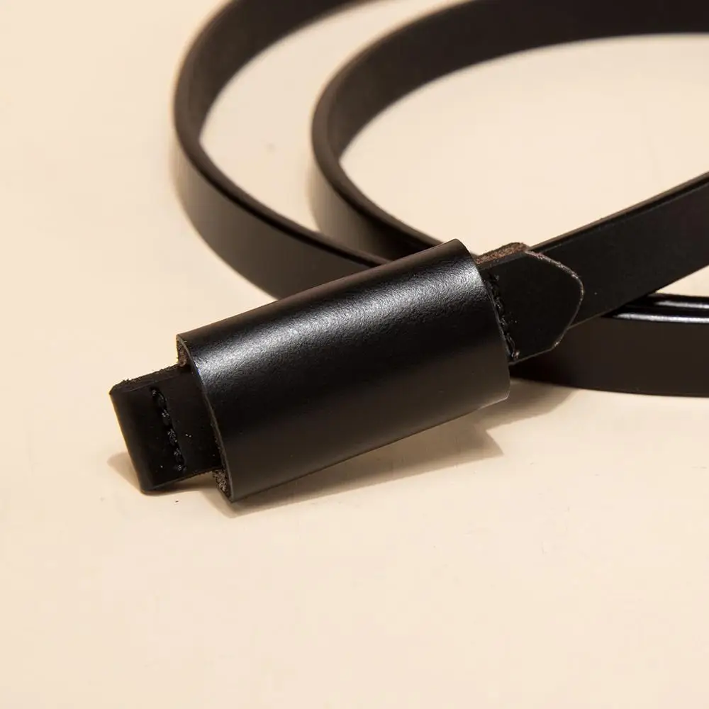Женский тонкий ремень BISON DENIM повседневный из воловьей кожи с пряжкой модные