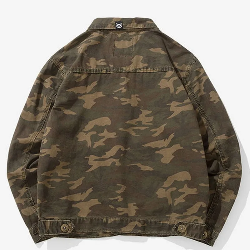Новинка 2019 мужская зеленая камуфляжная куртка модная повседневная размера плюс