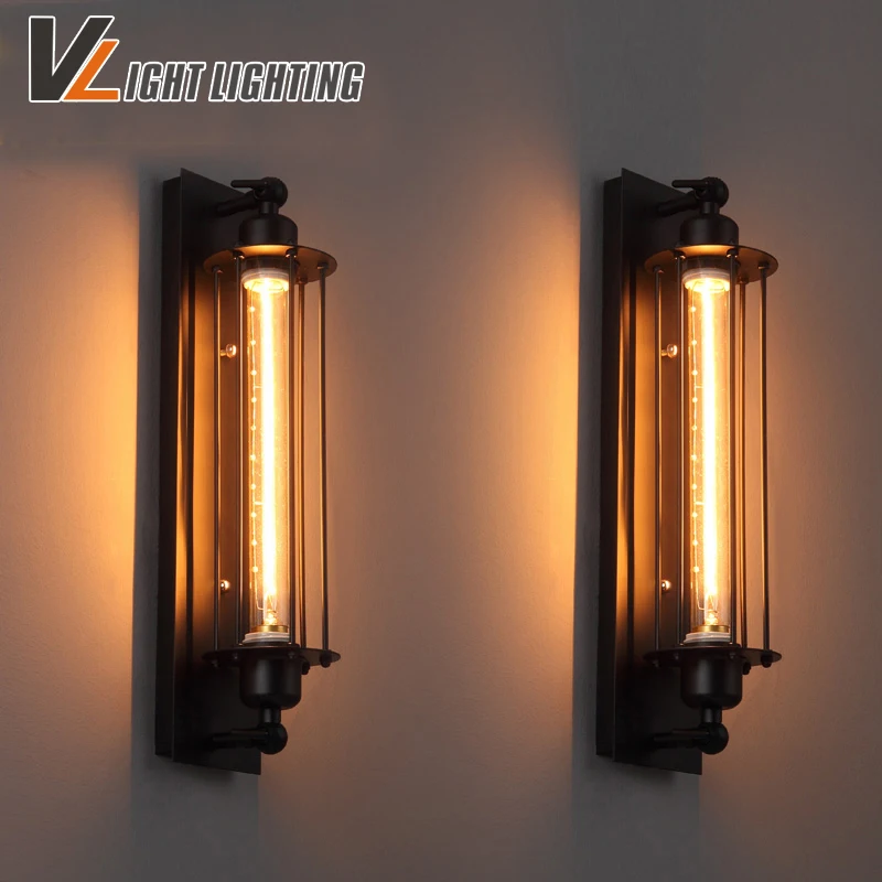 Антикварный настенный светильник в стиле ретро Североамериканском винтажный с