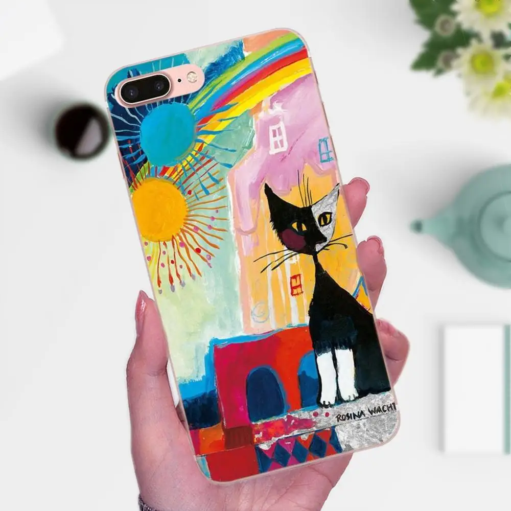 ТПУ сотовый телефон милый кот мышь Свинья кошки арт для Galaxy A3 A5 A7 On5 On7 2015 2016 2017 Grand