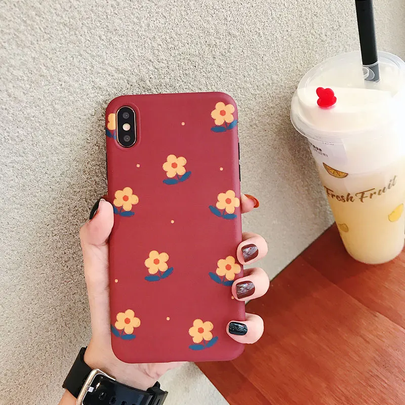 Корейский стиль маленький цветочный чехол для телефона 2019 новый iPhone 11 XS MAX XR X APPLE 7