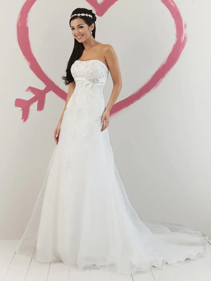 New Fashion Style Romantic Strapless A line Summer Wedding Dress Boutique|dresses england|dress shirts for men slim fitdresses selling |
