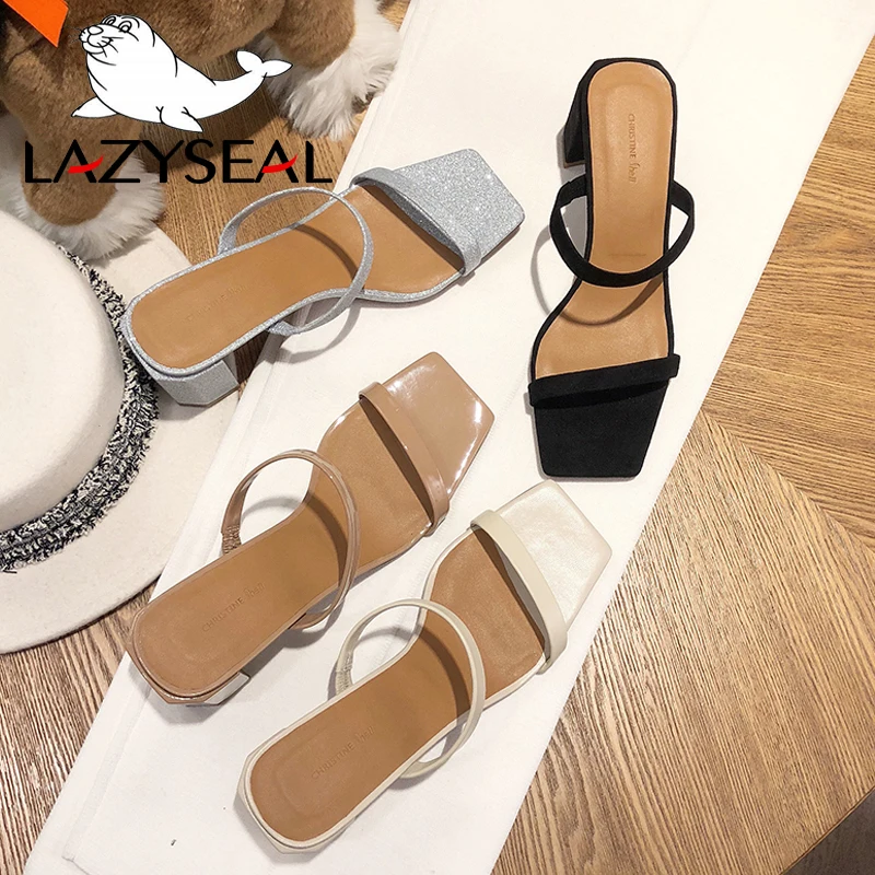 LazySeal/Вьетнамки женская обувь Новая летняя на высоком каблуке женские шлепанцы