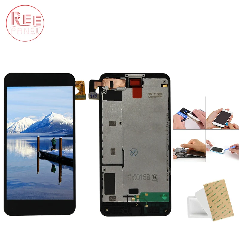 Оригинальный Для NOKIA Lumia 630 635 Экран Сенсорный экран с рамкой для Дисплей