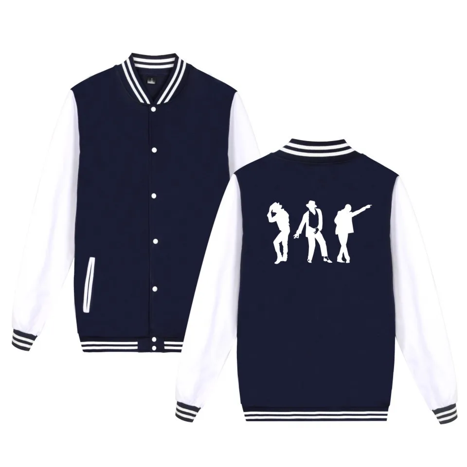 Michael Jackson Moonwalk fashion funny Baseball Jacket men women hip hop Sweatshirt coat casual long sleeve hoodies Jackets tops | Мужская