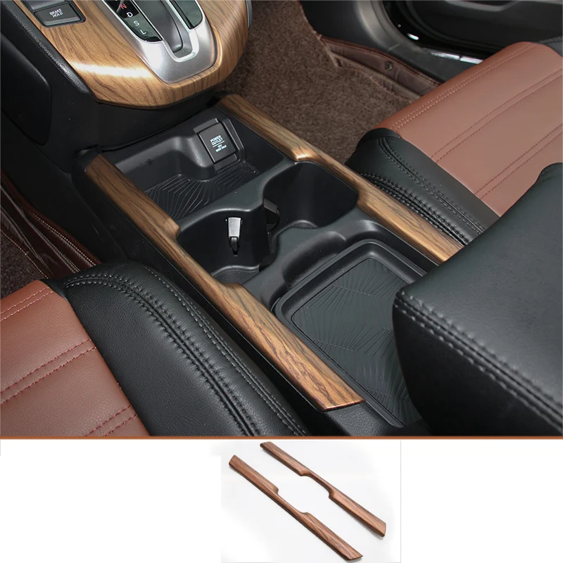 2PCS Для Honda CR-V CRV персик под дерево внутренняя отделка покрытие формирующая рамка украшение автомобиля аксессуары для укладки - Цвет: 2PCS